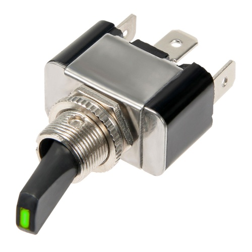 K-Four Heavy Duty Green LED On/Off Toggle Switch