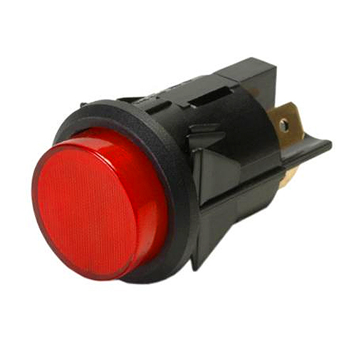 K-Four 16A Red LED Push-On Push-Off Switch