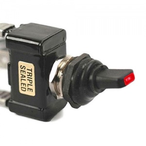 K-Four Triple Sealed Red LED Toggle Switch
